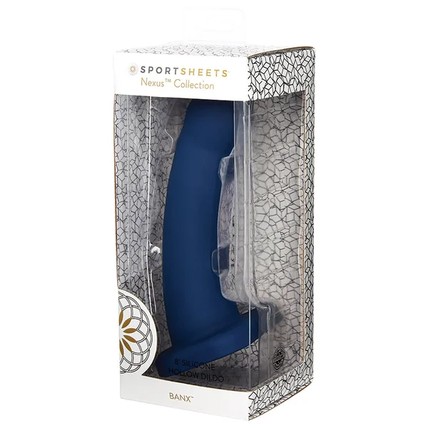 Sportsheets Merge Banx Hollow Silicone Sheath Dildo - 8"