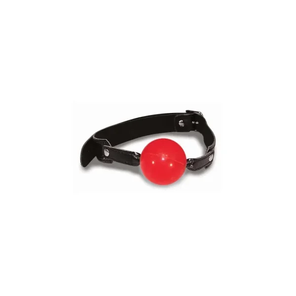 Sportsheets Sex & Mischief Adjustable Solid Ball Gag, Red