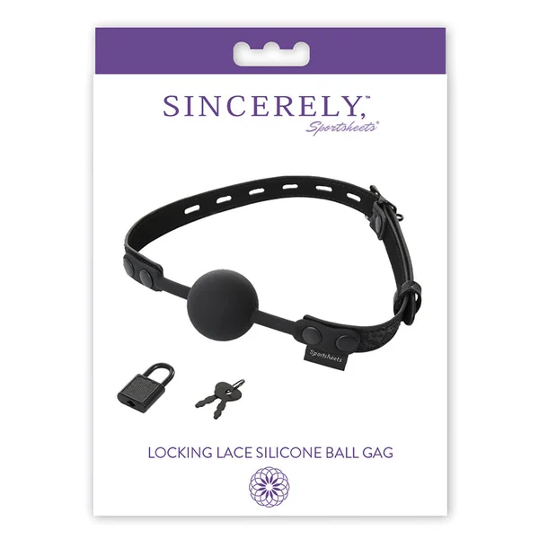 Sportsheets Sincerely Locking Lace Silicone Ball Gag