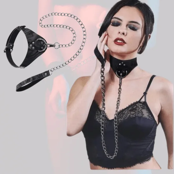 Sportsheets Velvet Noir Removable Chain Sex Collar & Leash Restraints