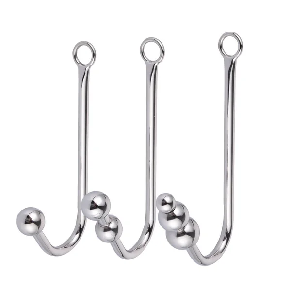 Stainless Steel Anal Hooks With Beads