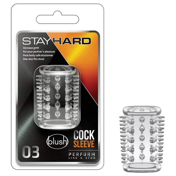Stay Hard 03: Clear Soft Tickler Spiked Penis Sleeve
