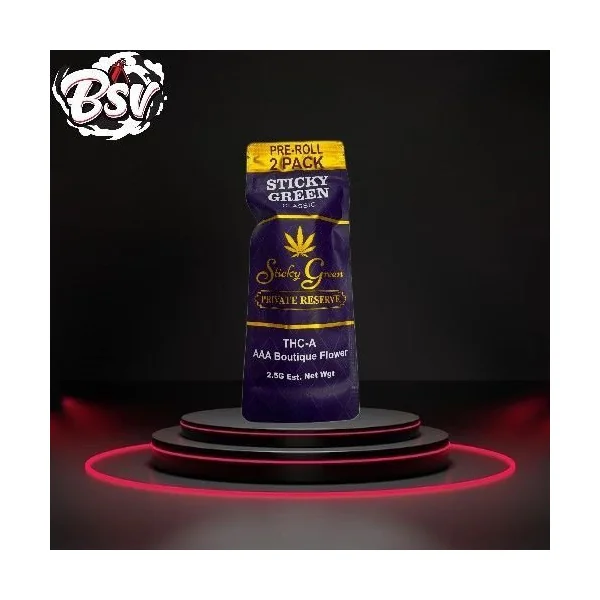 Sticky Green Private Reserve 2.5g 2ct Pre-Rolls Maple Glazed