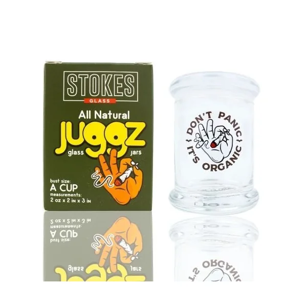Stokes Juggz Glass Jars C Cup 12oz Dont Panic