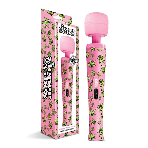 Stoner Vibes Wacky Weed Wand Massager – Pink Kush