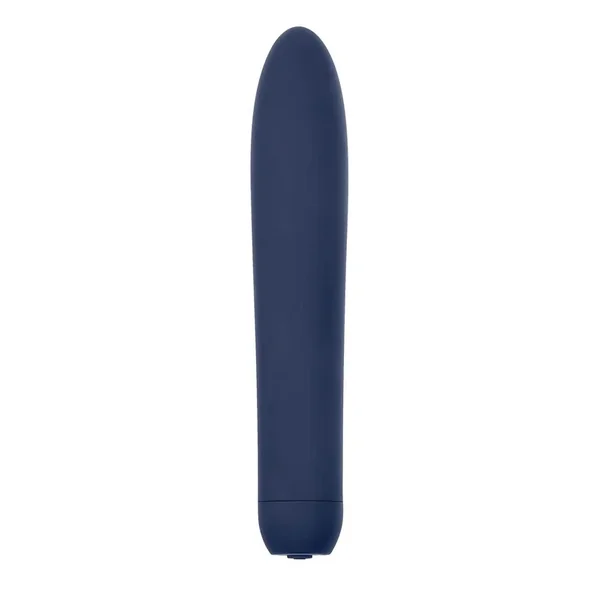 Straight Forward Rechargeable Silicone Vibrator – Blue