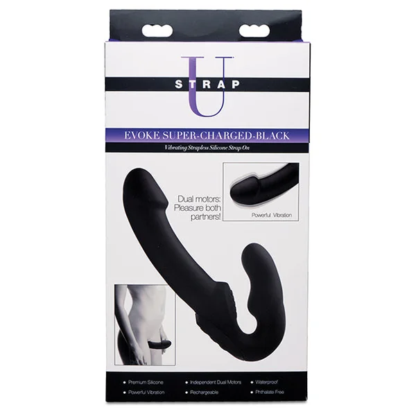 Strap U Evoke Rechargeable Vibrating Silicone Strapless Strap On