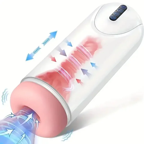 Stretchable Vibration Thrusting Sucking Automatic Masturbator For Males