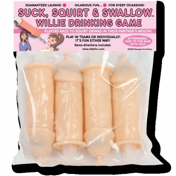 SUCK SQUIRT & SWALLOW WILLIE DRINKING GAME