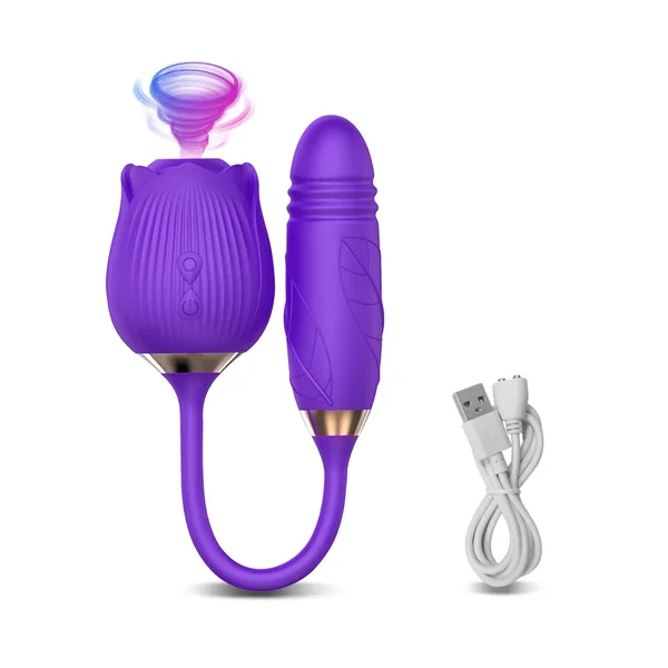Sucker And Thrusting Vibrator