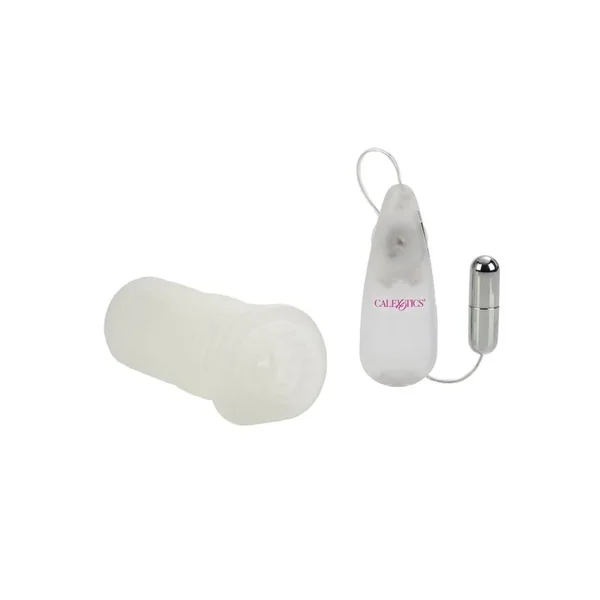 Sue Johanson Glow In The Dark Vibrating Super Head Honcho Masturbator with Bullet and Wired Remote Control – White