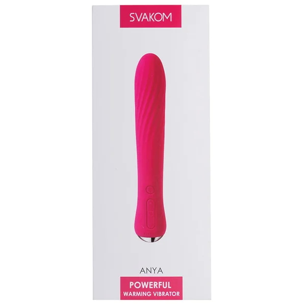 Svakom Anya Flexible Warming Vibrator - Plum Red 7.5"