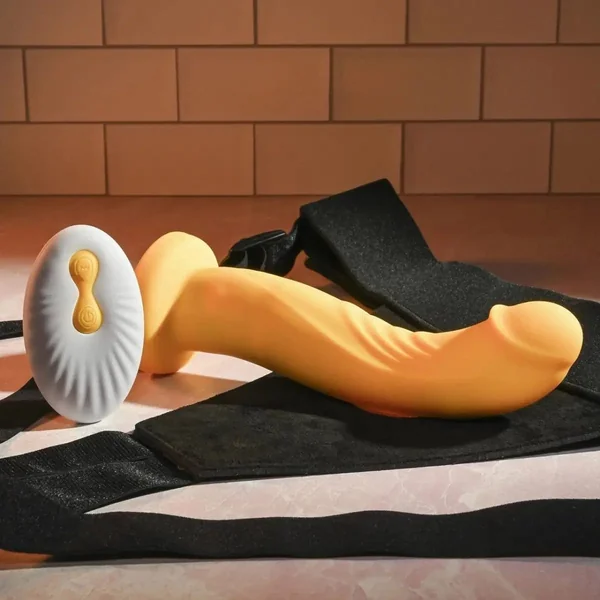 Sweet Embrace Remote Vibrating Strap - on Dildo