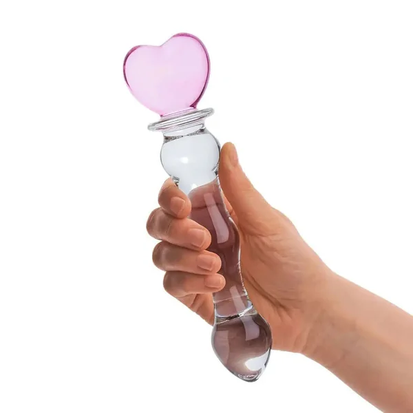 Sweetheart Glass Dildo with Heart Shaped Handle