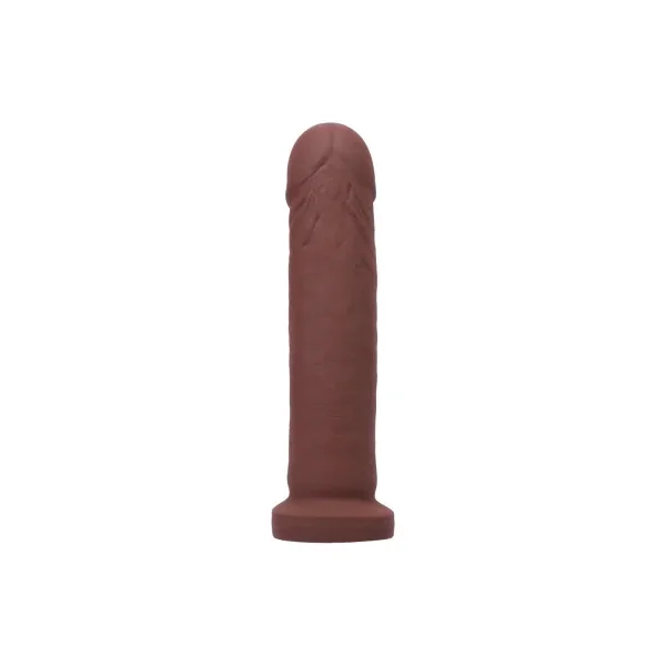 Tantus Alan O2 Dual Density Vibrating Dildo Kit, 6.5 Inch Insertable, 1.5 Inch Max Width, Espresso