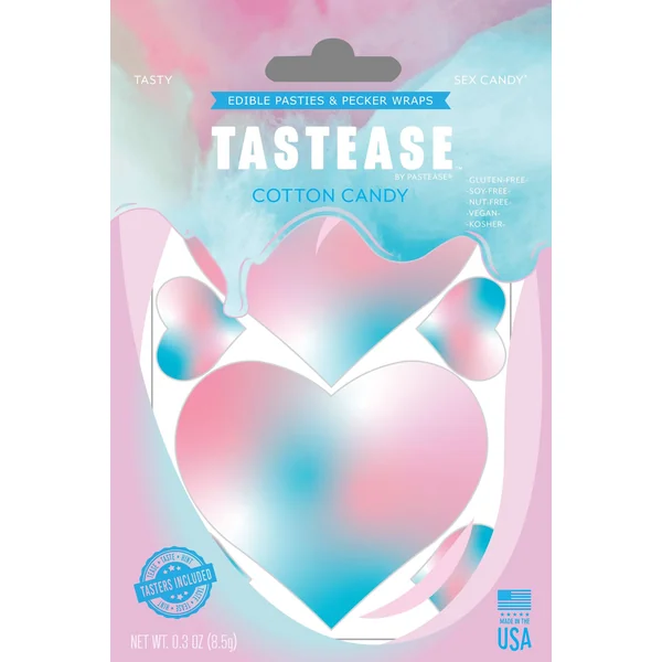 TASTEASE COTTON CANDY EDIBLE NIPPLE PASTIES & PECKER WRAPS