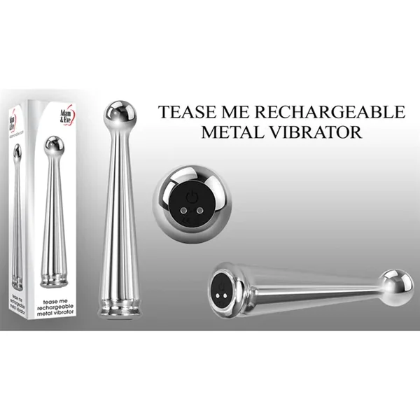 Tease Me Rechargeable Metal Vibrator by Adam & Eve