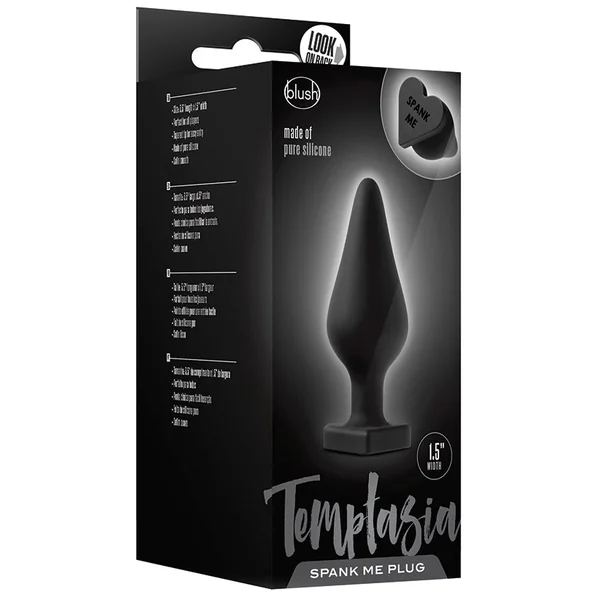 Temptasia Spank Me Black 3.5-Inch Anal Plug