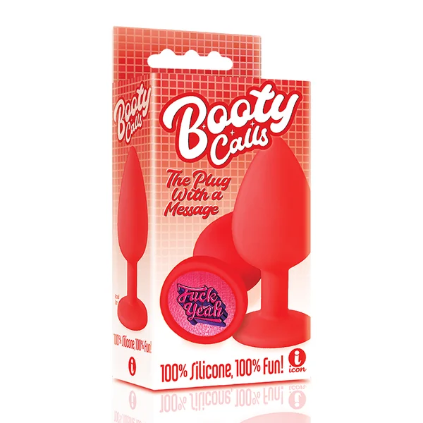 THE 9’S BOOTY CALL SILICONE BUTT PLUG RED FUCK YEAH
