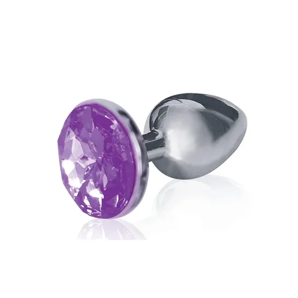 The 9’s – The Silver Starter Bejeweled Stainless Steel Plug – Violet