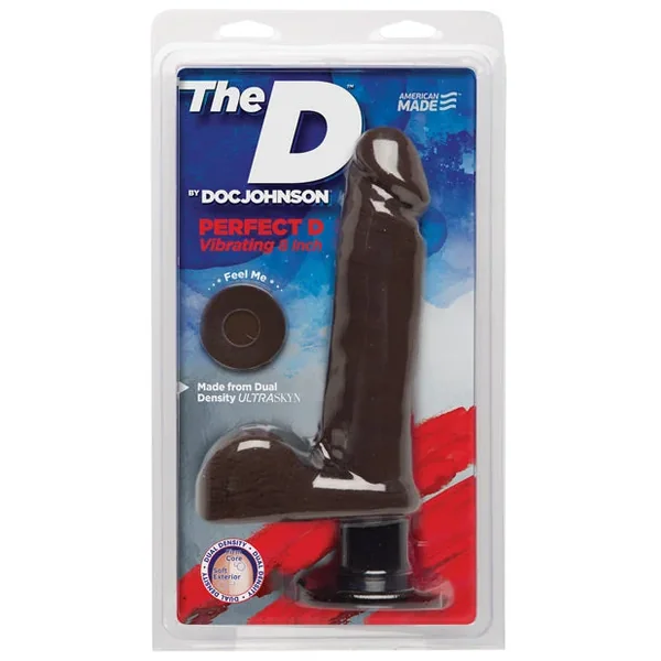 The D 8″ Perfect D Vibrating w/Balls – Chocolate
