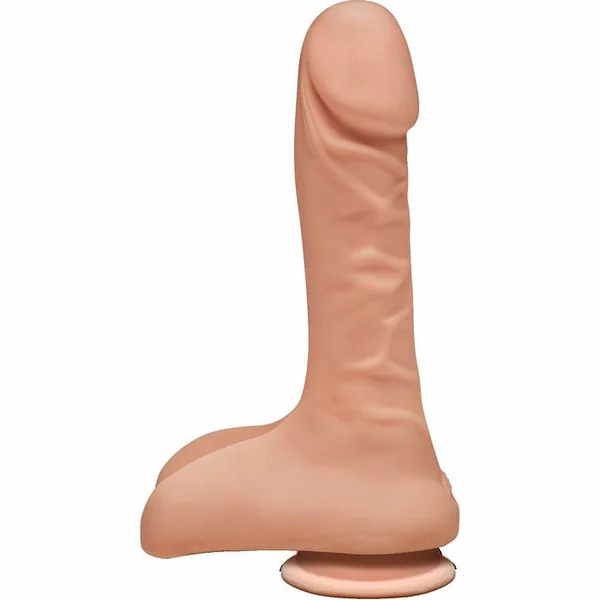 THE D SUPER D 9 W/BALLS VANILLA BEIGE DILDO “
