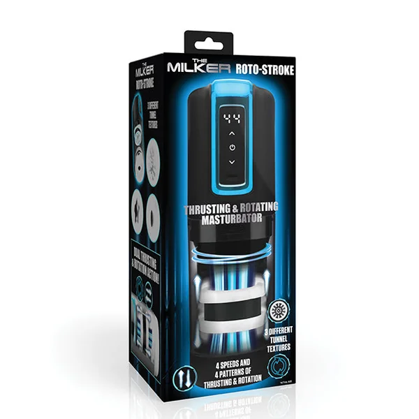 The Milker Roto-Stroke Thrusting & Rotating Masturbator - Black