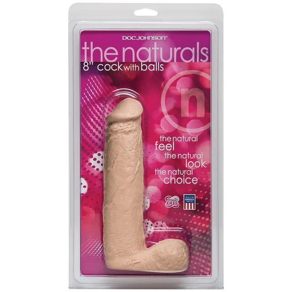 The Naturals Cock With Balls - 8 Inch