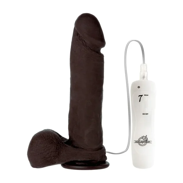 The Realistic Cock Ultraskyn Vibrating Dildo 8in – Black