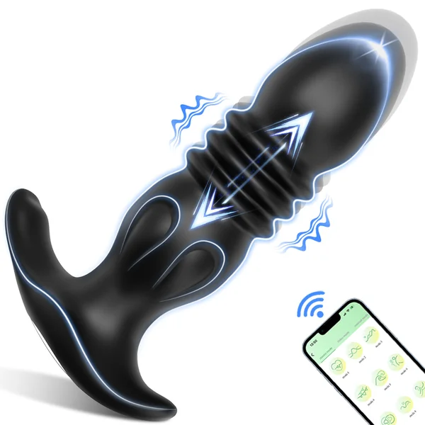 Thrusting Prostate Massager with App Control and Remote Control