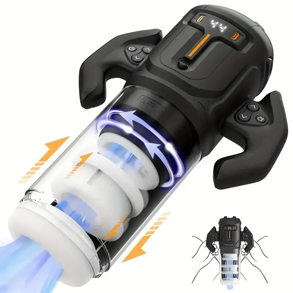 Thrusting Rotating Male Shaft Automatic Masturbator With LED Display