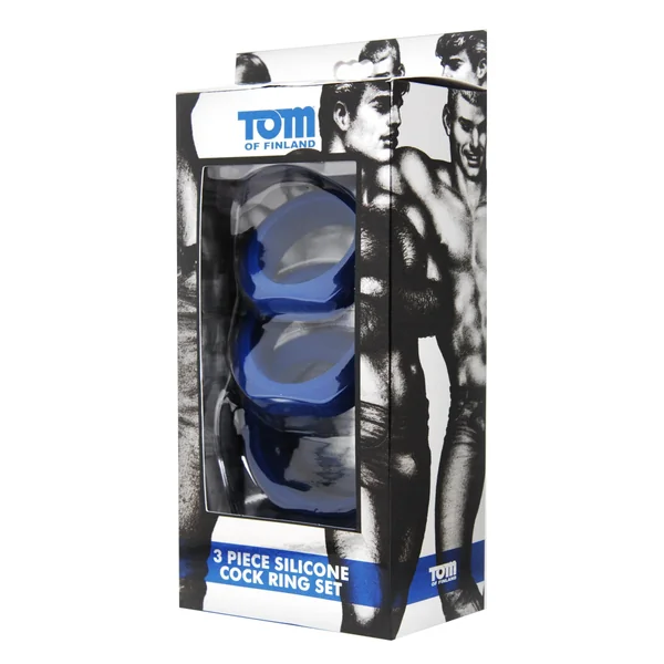 Tom of Finland 3 Pieces Silicone Cock Ring Set