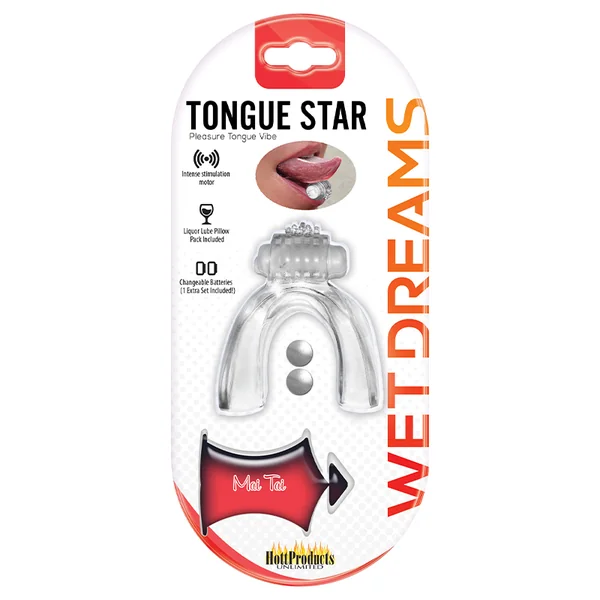 TONGUE STAR TONGUE VIBE CLEAR VIBRATING TONGUE WITH MOTOR