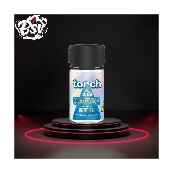 Torch 1g THCA Pre-Rolls VVS Diamonds 4ct Berry Blue