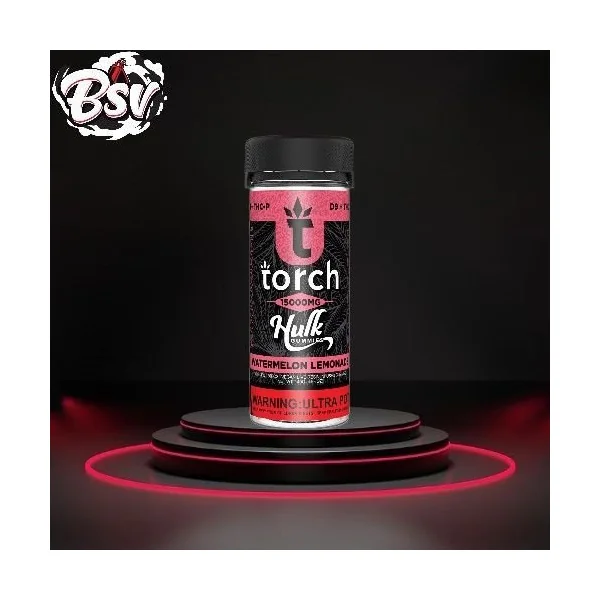 Torch Hulk 15000mg D9+THC-P Gummies 20ct Watermelon Lemonade