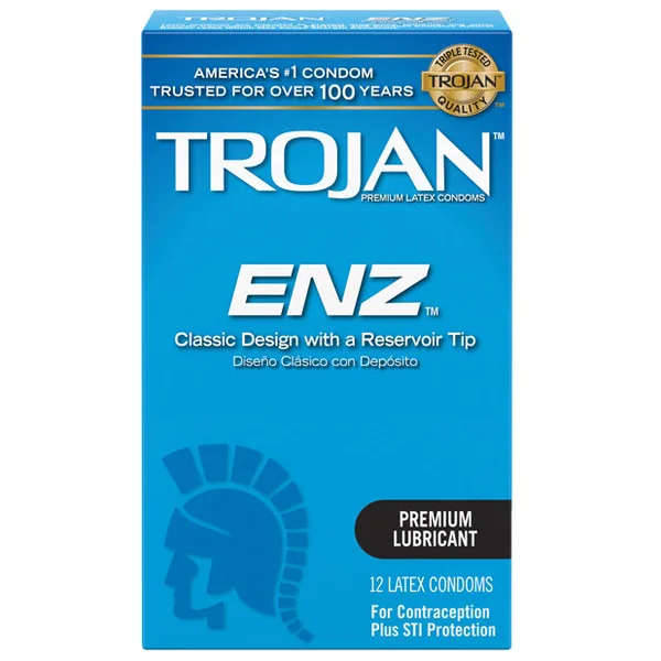 Trojan Enz Lubricated Condoms - Box Of 12