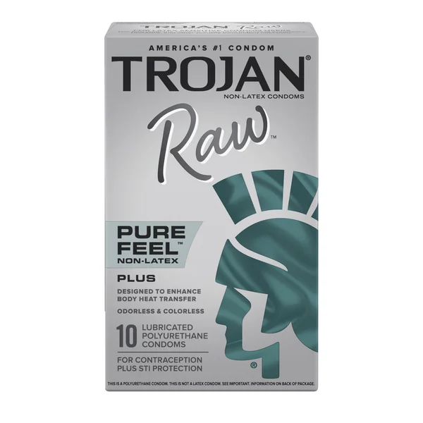 TROJAN RAW PURE FEEL NON-LATEX 10 PACK