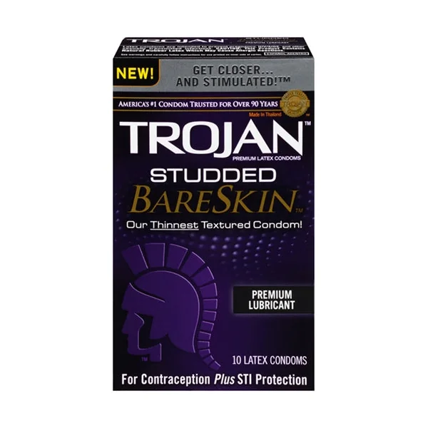 Trojan Studded Bareskin - 10 Pack