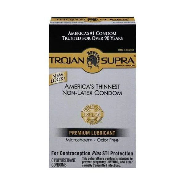 Trojan Supra Bareskin Non-Latex - 6 Pack