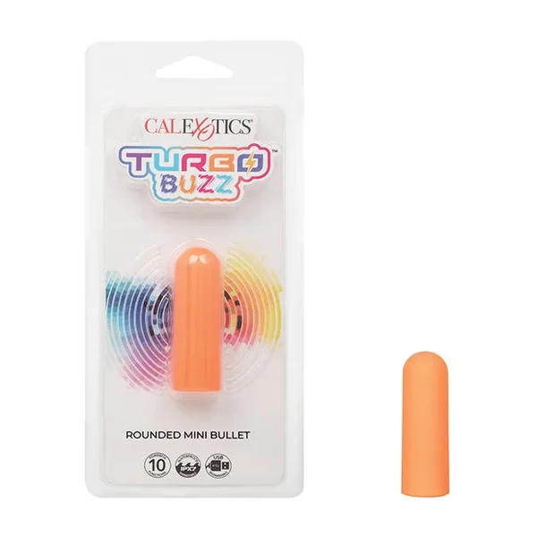 Turbo Buzz Rounded Mini Bullet Stimulator – Orange