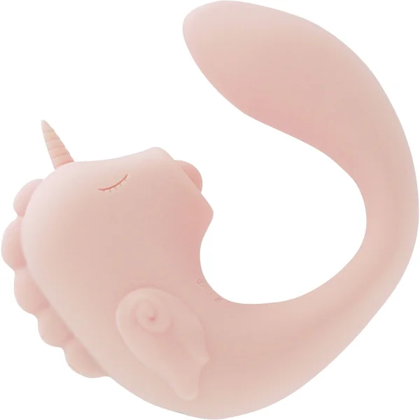 Unihorn C-Horse Coral Throb Pulsing Silicone Clitoral Vibrator