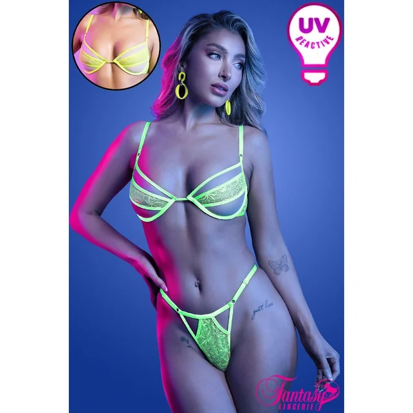 UV Reactive Top & Bottoms by Fantasy Lingerie