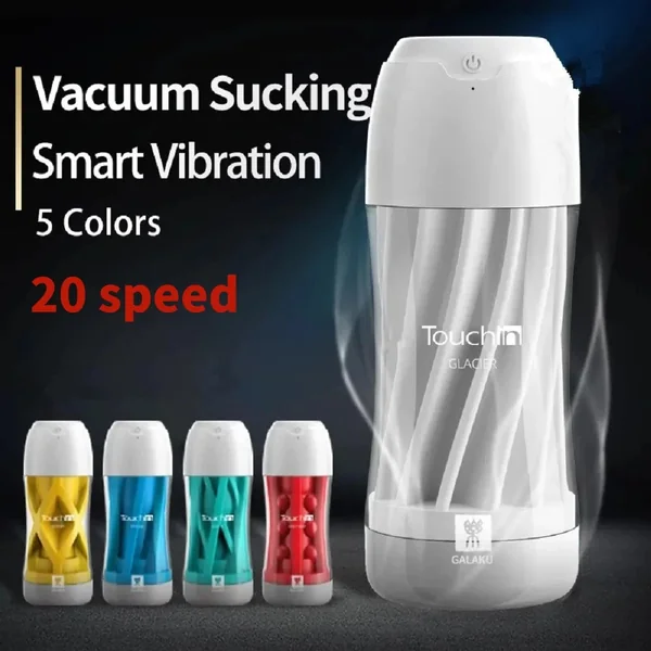 Vaccum Sucking Male Masturbation Cup - Silicone Pocket Pussy Vibrating Blowjob Masturbator