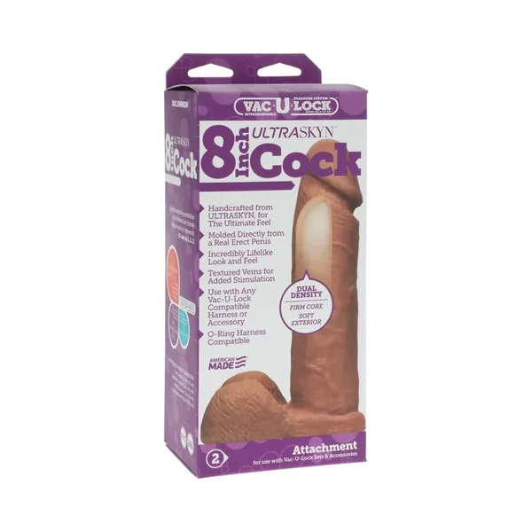 Vac-U-Lock – 8-Inch ULTRASKYN Cock Brown
