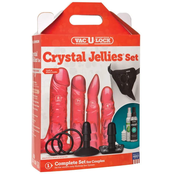 Vac-u-lock Crystal Jellies Set - Pink