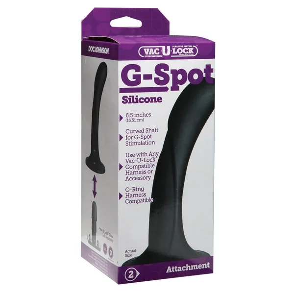 Vac-U-Lock G Spot Silicone Dong – Black
