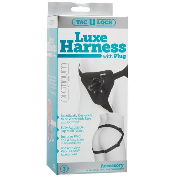 Vac-u-lock Platinum Edition Accessories Luxe Harness - Black