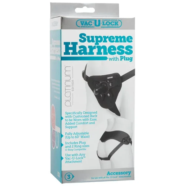 Vac-U-Lock Platinum Edition Accessories Supreme Harness – Black