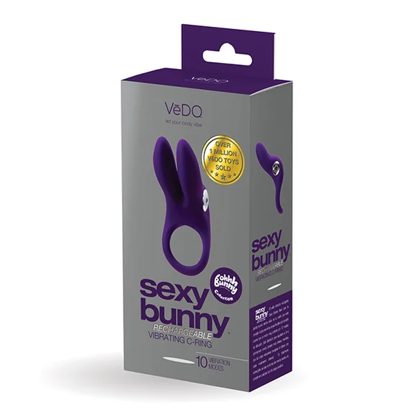 VEDO SEXY BUNNY RECHARGEABLE RING DEEP PURPLE