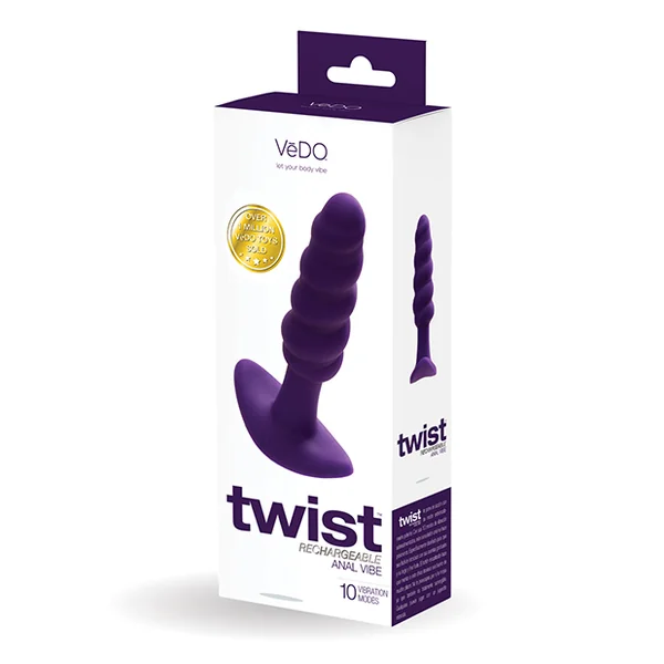 VEDO TWIST RECHARGEABLE ANAL PLUG DEEP PURPLE